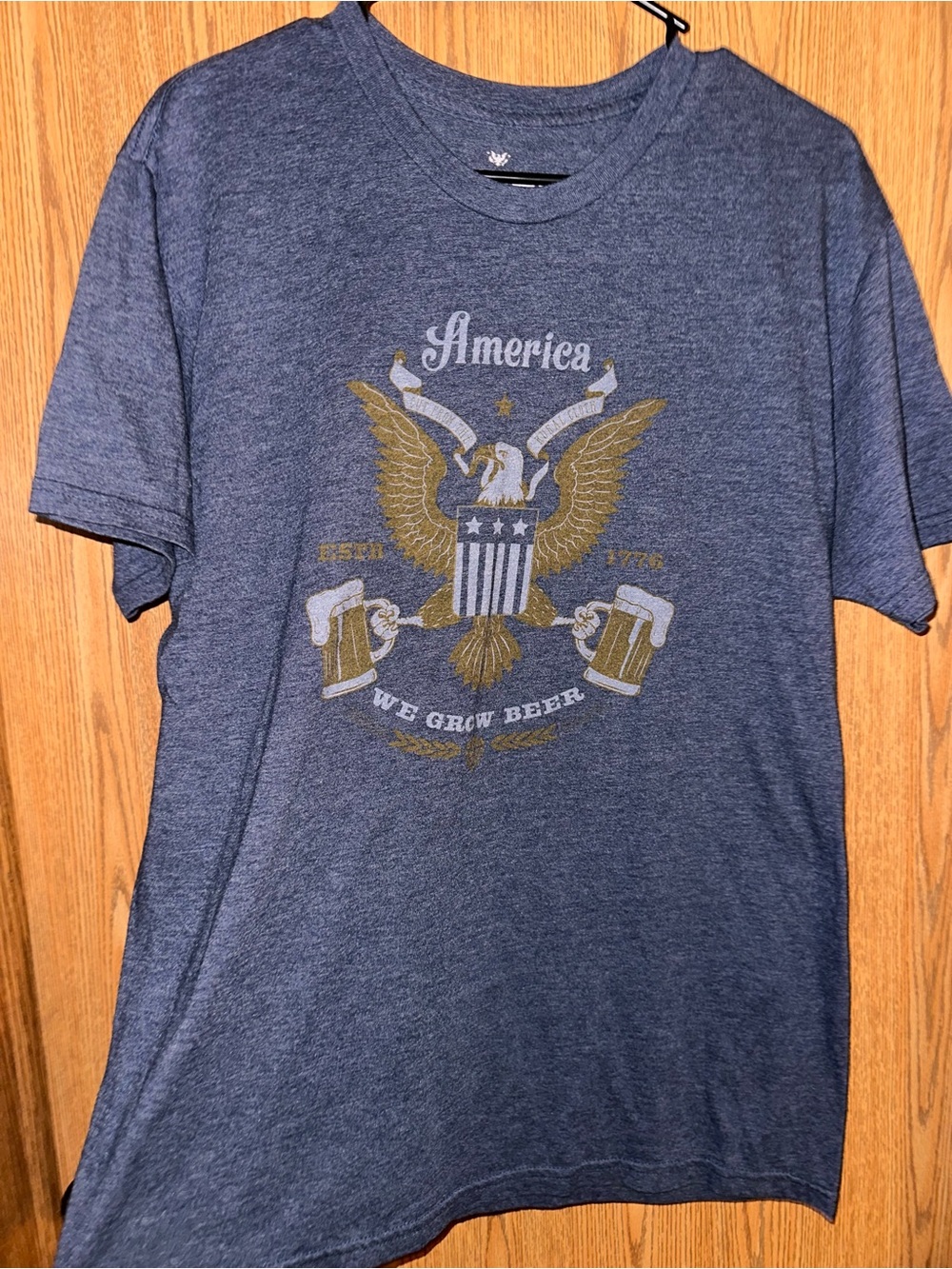 Men's Blue 'America' Graphic Short-Sleeve Tee